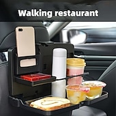 cheap Car Pendants &amp; Ornaments-Car Back Seat Tray Table Car Table Folding Tray Backseat Organizer Multi-Functional Car Dining Table with Phone and Cup Holder for Dining Drink Umifica