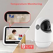 cheap Baby Monitors-4.3 Inch Video Baby Monitor With Pan Tilt Camera 2.4G Wireless Two Way Audio Night Vision Security Camera Babysitter