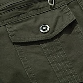 preiswerte Cargo-Jacken-Herren Einsatzjacke übergangsjacke Ausgehen Tasche Ganzjahres Einfach Klassisch Revers Regulär Schwarz Khaki Armeegrün Jacken