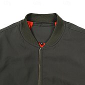abordables Manteaux &amp; vestes-Homme Veste légère Bomber Coupe-vent Veste décontractée du quotidien Vacances Chaud Poche Automne hiver Plein Mode Classique Col Mao Normal Noir Vert Véronèse Bleu de minuit Gris Veste