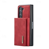 tanie Etui do telefonów Samsung-telefon Kılıf Na Samsung Galaxy Złóż 7 Złóż 6 Z Fold 5 Z Fold 4 Z Fold 3 Osłona tylna Z podpórką Magnetyczne Gniazdo karty Retro TPU PC Skóra PU