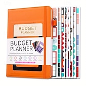Χαμηλού Κόστους Notebooks &amp; Planners-σημειωματάριο προϋπολογισμού σχεδιασμού με παρακολούθηση εξόδων χωρίς ημερομηνία μηνιαίο οικονομικό διοργανωτή για παρακολούθηση χρεών και λογαριασμών 8,4 x 5,8 ίντσες κάλυμμα pu