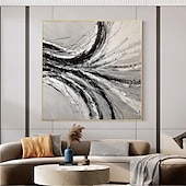 abordables Peintures paysages-Peinture à l&#039;huile colorée 3D faite à la main sur toile, grand couteau à palette texturé abstrait peint à la main, peinture à l&#039;huile boho, art mural personnalisé, œuvre minimaliste contemporaine pour