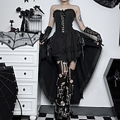 levne Šaty-Punk a gotika Středověké Koktejlky Šaty Maškarní Gotická dívka Dámské Fantazie Steampunk předvečer Všech svatých Karneval Plesová maškaráda předvečer Všech svatých Maturitní ples Festival Dospělé Šaty