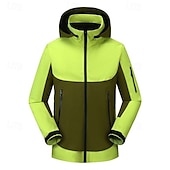 baratos Casacos Leves, Polares &amp; Caminhada-Homens Jaqueta Softshell Jaqueta de Trilha Ao ar livre Bloco de cor Prova-de-Água A Prova de Vento Respirável Jaqueta leve Jaqueta corta-vento Viajar Preto Branco Azul Laranja Verde