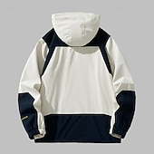 preiswerte Fleece &amp; 3 in 1 Jacken-Herren Soft Shell Jacke Wanderjacke Draussen Patchwork Windundurchlässig Wasserdicht Windbreaker-Jacke Reisen Schwarz Königsblau Himmelblau Beige Grau