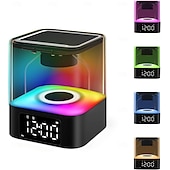cheap Smart Lights-LED Smart Light Speaker with Alarm Clock, Wireless Bluetooth Multi-Color Bedside Lamp, 7-Color Changing, Timer Wake-Up Light, Perfect Christmas and Birthday Gift for Teenage Boys and Girls
