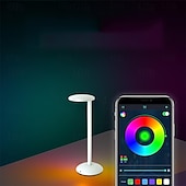abordables Luces inteligentes-Luz Inteligente LED RGB Lámpara de Lectura Dimmable Lámpara de Mesa Luz Nocturna Controlada por Voz WIFI Inteligente Lámparas de Noche para Restaurante Dormitorio Mesita de Noche Funciona con Google