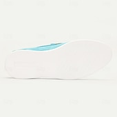 abordables Chaussures sans lacets &amp; mocassins-mocassins pour hommes en daim bleu clair avec semelle blanche confortable - parfaits pour une tenue décontractée et estivale