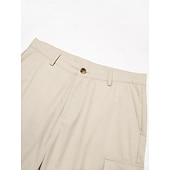 halpa Miesten Elite Shorts-Miesten Shortsit Liinavaatteet Kesähousut Edessä tasku Suora jalka Tavallinen Mukavuus Hengittävä Polven pituus ulko- Loma Juhla Muoti Perus Valkoinen Khaki