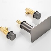 billige Baderomskraner-Vaskekran for baderom - Foss galvanisert Montere Utsiden Enkelt håndtak tre hullBath Taps