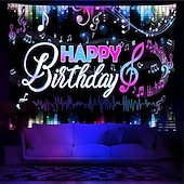 זול שטיחי קיר של Blacklight-blacklight שטיח uv תגובתי זוהר בחושך זוהר מסיבת ניאון רעיונות מסיבת זוהר מקלות מסיבה תלוי שטיח קיר אמנות קיר ציור קיר לחדר שינה בסלון