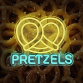 cheap Neon LED Lights-Oktoberfest Pretzels LED Neon Sign Light, Pretzels Neon Sign for Restaurant Wall Art, German Bakery Wall LED Decorations