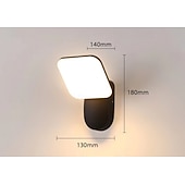 abordables luces de pared al aire libre-Aplique de pared LED para exteriores, blanco cálido, 1 luz, sensor de movimiento, aspecto moderno, aplique de pared para porche, puerta de patio, garaje, 110-240 V