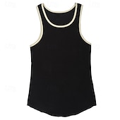 cheap Running Tee &amp; Tank Tops-Men&#039;s Workout Tank Top Running Tank Top Gym Tank Top Patchwork Sleeveless Vest / Gilet Casual Athleisure Breathable Quick Dry Soft Gym Workout Running Walking Sportswear Activewear Color Block Black