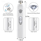 voordelige Hondenverzorgingsbenodigdheden-hondennagelvijl 2-snelheden oplaadbare hondennageltrimmers voor grote en middelgrote &amp;kleine honden upgrade professionele elektrische huisdier poten verzorging stille puppy verzorgingstool voor honden