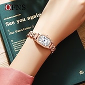 economico Orologi al quarzo-ofns marca donna orologio al quarzo moda casual orologio da polso impermeabile tempo mondiale decorazione orologio in acciaio inossidabile