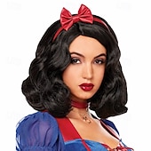 voordelige Pruiken van filmkarakters-sneeuwwitje pruik - prinses halloween cosplay feest pruiken