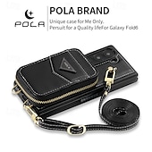 levne Pouzdra pro Samsung-telefon Carcasă Pro Samsung Galaxy Z Fold 6 Pouzdro na peněženku se stojánkem Zip Ochrana celého těla Retro Pravá kůže