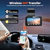 abordables DVR pour voiture-Caméra de tableau de bord IPS 3 pouces avec surveillance HD 1080p, grand angle CMOS, avec vision nocturne WiFi, capteur G, sans enregistreur de voiture