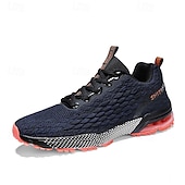 baratos Ténis para Homem-Homens Tênis Sapatos brancos Tecelagem voadora Confortável Antiderrapante Com Cadarço Preto Vermelho Cinzento