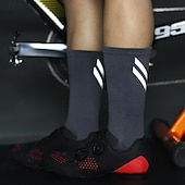 baratos Meias de Ciclismo-Homens Meias Meias de compressão Meias de bicicleta Meias Esportivas Acampar e Caminhar Exercicio Exterior Ciclismo / Moto Moto / Ciclismo Anti-Escorregar Manter Quente Anti-Derrapagem 1 par Inverno