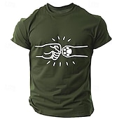 abordables Camiseta gráfica para hombres-Hombre Huella / Pata Camiseta Camiseta superior 100% Algodón Manga Corta Gráfico Camisa Negro Verde Ejército Azul Oscuro Camiseta cómoda Calle Deporte Ropa de diseñador de moda