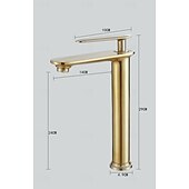 economico Rubinetti per lavandino bagno-Lavandino rubinetto del bagno - Classico Galvanizzato Esterno Una manopola Un foroBath Taps