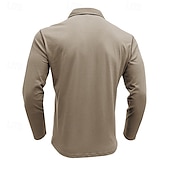 preiswerte Klassisches Poloshirt für Herren-Herren Golfhemd Golfpolo Arbeit Casual Kargen Langarm Basic Modern Farbblock Patchwork Taste Frühling &amp; Herbst Regular Fit Wein Schwarz Armeegrün Königliches Blau Dunkelgrau Braun Golfhemd