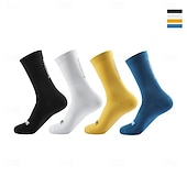 abordables Calcetines de ciclismo-Calcetines deportivos reflectantes para ciclismo Wosawe, calcetines deportivos de ciclismo de carretera hasta la mitad de la pantorrilla, modelos para hombres y mujeres, calcetines de ciclismo de ocio
