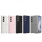 cheap Samsung Cases-Phone Case For Samsung Galaxy Z Fold 6 Back Cover with Stand Holder with Screen Protector Full Body Protective Retro PC Silicone