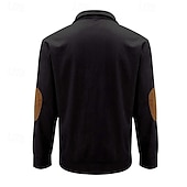 preiswerte Einfache Sweatshirts-Herren Sweatshirt Pullover Sweatshirt mit Viertelreißverschluss Schwarz Weiß Marineblau Grün Troyer Halber Reißverschluss Farbblock Baum Sport &amp; Natur Täglich Festtage Kord Strassenmode Basic