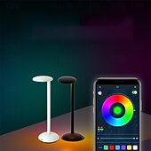 abordables Luces inteligentes-Luz Inteligente LED RGB Lámpara de Lectura Dimmable Lámpara de Mesa Luz Nocturna Controlada por Voz WIFI Inteligente Lámparas de Noche para Restaurante Dormitorio Mesita de Noche Funciona con Google