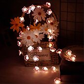 cheap Solar String Lights-4M 40LED Solar Cherry Blossom Mushroom Hazelnut Copper Wire String Lights Outdoor Waterproof Christmas Thanksgiving Garden Party Balcony Home Decoration