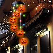 economico Illuminazione di Props di Halloween-1 pc 3 W Luci e lanterne di percorso Ad energia solare Creativo Multicolore 3.7 V 6 Perline LED