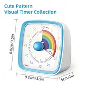 cheap Stationery-Minute Timer Countdown Timer Time Management Tool Kitchen Timer Unicorn Kids Timer