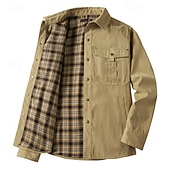 economico Giubbotti e cappotti da uomo-Per uomo Giacca da camionista Giacca pratica Giacca cargo Giornaliero Da mare Tenere al caldo Tasche Autunno inverno Liscio Di tendenza Classico Bavero Standard Nero Blu Marrone Verde Cachi Giacca