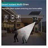 economico Videocamere di sorveglianza per esterni-telecamera solare a doppio schermo per esterni con pistola a sfera, telecamera domestica HD con monitoraggio wireless a 360 gradi