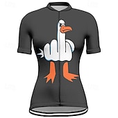 abordables Maillots pour femmes-Femmes Maillot de cyclisme Dessin animé Manche Courte Cyclisme T-shirt Top avec 3 poches arrière VTT Vélo tout terrain Cyclisme sur route Séchage Rapide Fermeture Éclair Frontale Évacuation de
