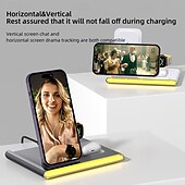 お買い得  ワイヤレス充電器-ワイヤレス充電器 充電ステーション 8 ポート マルチ USB 充電ステーション RoHS CE 認証 FCC 高速ワイヤレス充電 MagSafe マグネット式 携帯電話 タブレット iPhone iPad 携帯電話 タブレット用 1 個