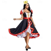 cheap Women's Costumes-Fairy Tale Alice's Dreamland Adventure Queen of Hearts The Red Queen Venom Dress Cosplay for Women's Adults Carnival Masquerade Performance Party / Evening
