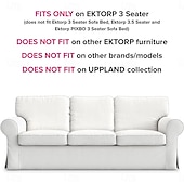 baratos Cobertura de Sofa-Capa de Sofá 3 Lugares Capa de Sofá Ektorp com 3 Capas de Almofadas e 3 Capas de Encosto Slipcover Washable Cor Bordô Ektorp Protetor de Móveis