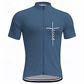 tanie Męskie koszulki-Męskie Koszulka rowerowa Graficzny Krótki rękaw Rower Tee Tshirt Top z 3 tylnymi kieszeniami Kolarstwo górskie Kolarstwie szosowym Szybkie wysychanie Suwak przedni Odprowadzające wilgoć Sport