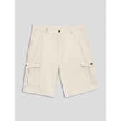 halpa Miesten Elite Shorts-Miesten Shortsit Liinavaatteet Kesähousut Edessä tasku Suora jalka Tavallinen Mukavuus Hengittävä Polven pituus ulko- Loma Juhla Muoti Perus Valkoinen Khaki