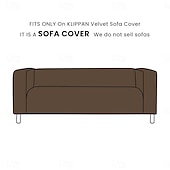abordables Funda de sofá-Funda de sofá de terciopelo color sólido acolchada