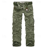 Men's Cargo Pants Tactical Pants Trousers Buttons Multi Pocket Camo Plain Wearable Outdoor Daily Camping & Hiking Fashion Classic Yellow camouflage Grass Green 22