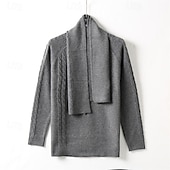 economico maglione pullover da uomo-Per uomo Pullover Maglione Maglione lavorato a maglia A coste Maglia Standard Lavorato a maglia Liscio Girocollo Di tendenza Essenziale Da tutti i giorni Appuntamento Abbigliamento Autunno inverno