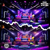 cheap Blacklight Tapestries-Blacklight Tapestry UV Reactive Glow in the Dark Glow Party Neon Party Ideas Hanging Tapestry Wall Art Mural for Living Room Bedroom