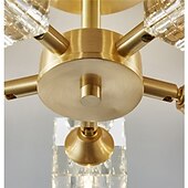 cheap Ceiling Lights-LED Ceiling Lights 3-Color Light Source 33cm 3/4/5/6-Light Semi Flush Mount Crystal Material Ceiling Plate Lighting Fixtures Luxury for Living room Dining room Study 110-240V