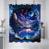 abordables Rideaux de Douche-Rideau de douche avec crochets 180cm*180cm(70&quot;*70&quot;) polyester lavable imperméable motif paysage peinture à l&#039;huile Van Gogh Arbre de Vie
